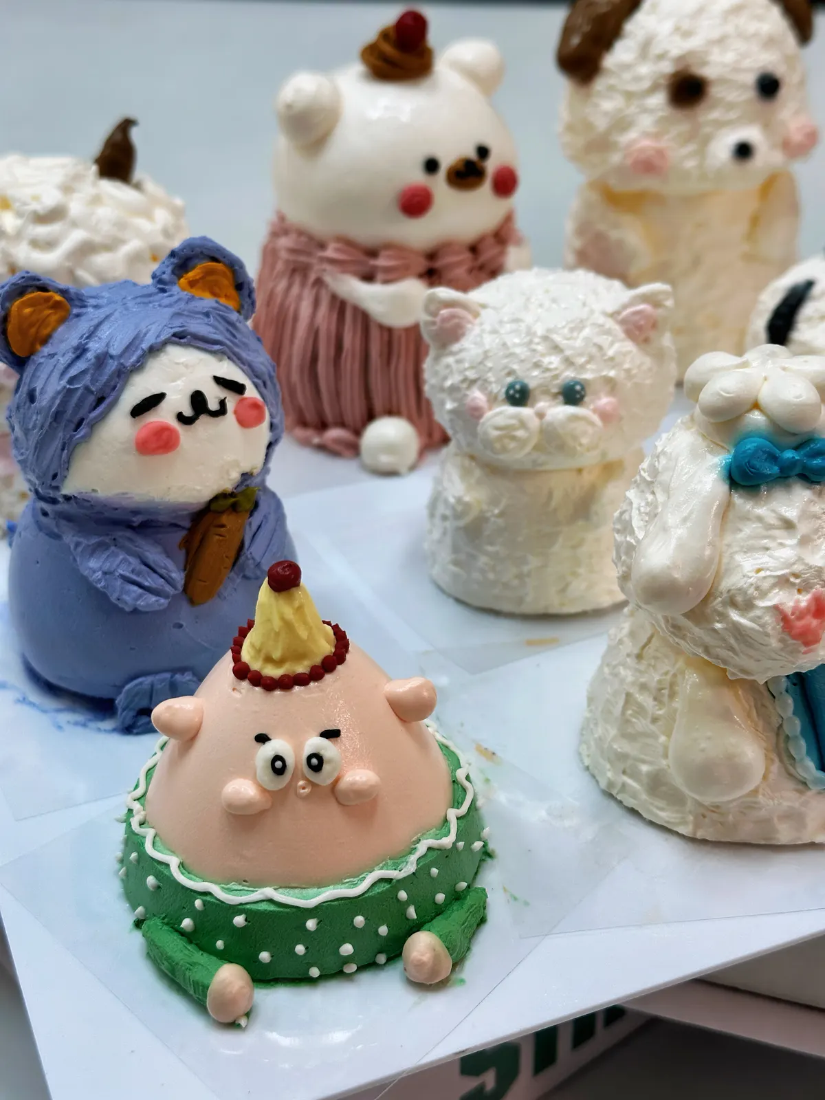 多款立体奶油霜小动物蛋糕作品